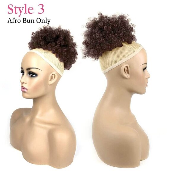 Afro Puff Ponytail Extensions Synthetic Curly Drawstring Hair Updo for Black Wom